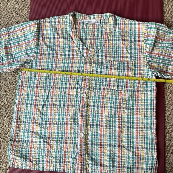 The Vermont Store Men’s Pajama Shirt Top Button Up Plaid XL 100% Cotton Plaid - Picture 6 of 7